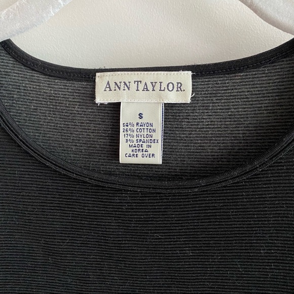 Ann Taylor Boxy Subtle Crop Ribbed Top - Picture 5 of 8